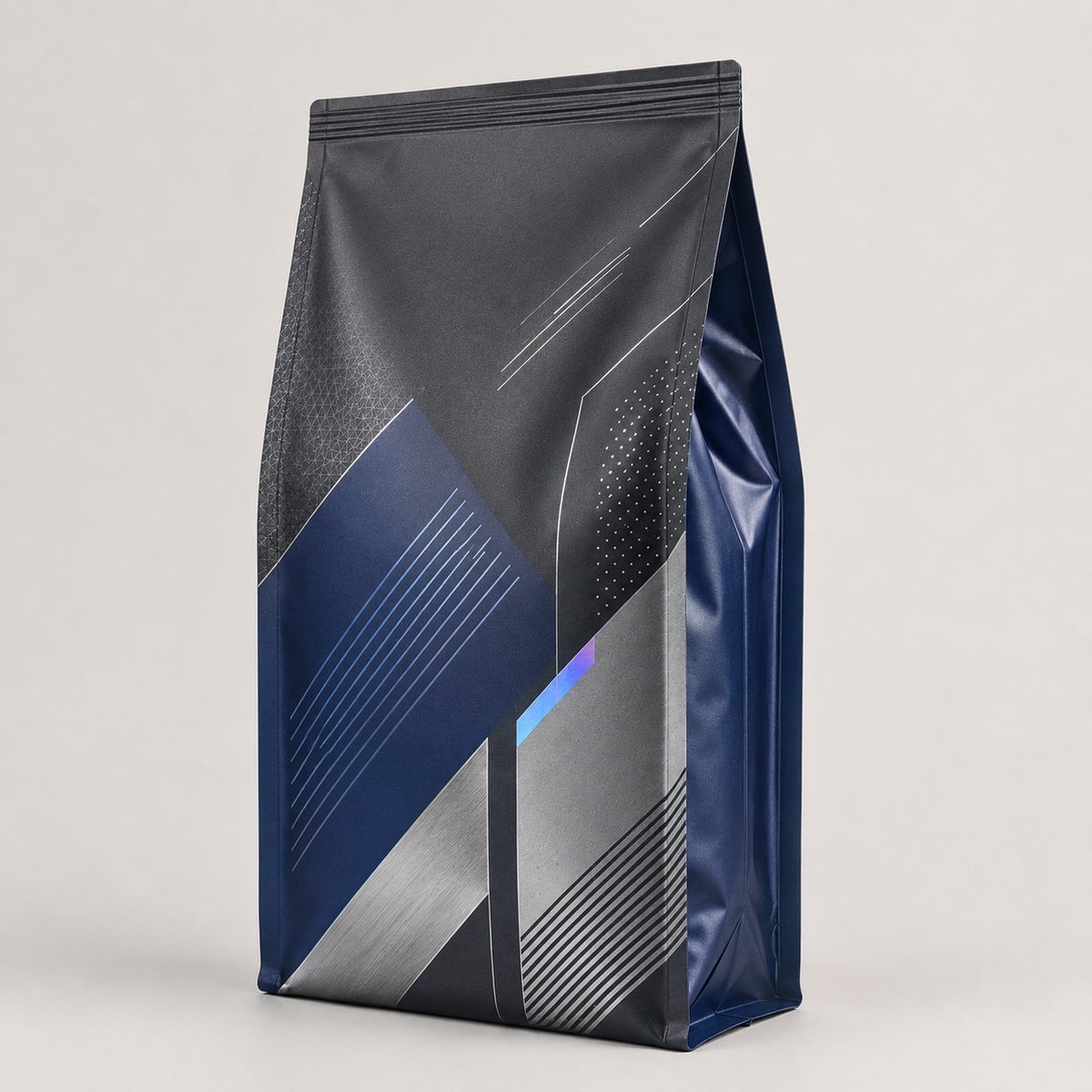 Side-gusset pouch reverse angle view