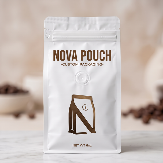 Custom Three-Side Seal Pouch with One-Way Valve