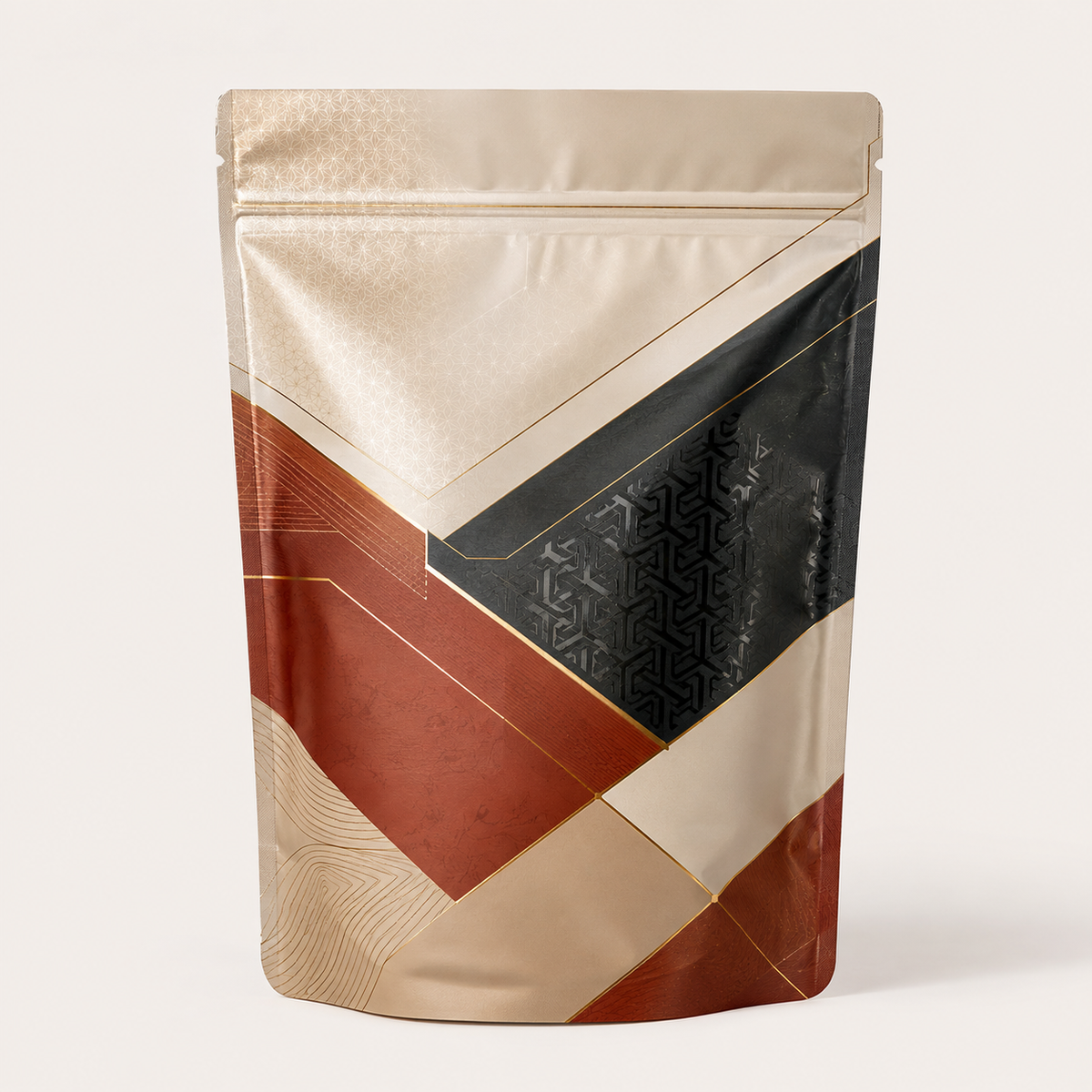 Custom stand-up flexible packaging pouch