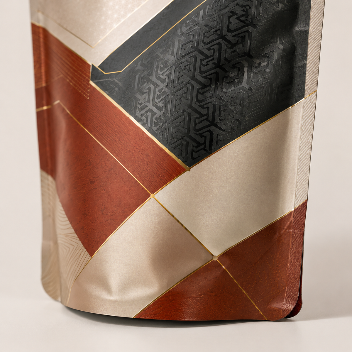 Stand-up pouch bottom close-up