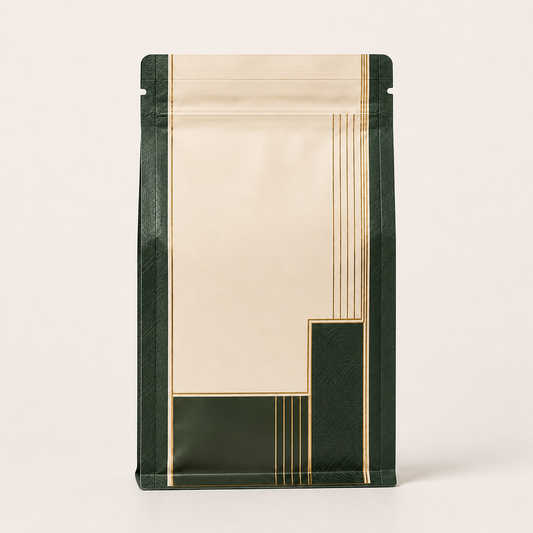 Custom flat-bottom flexible packaging pouch