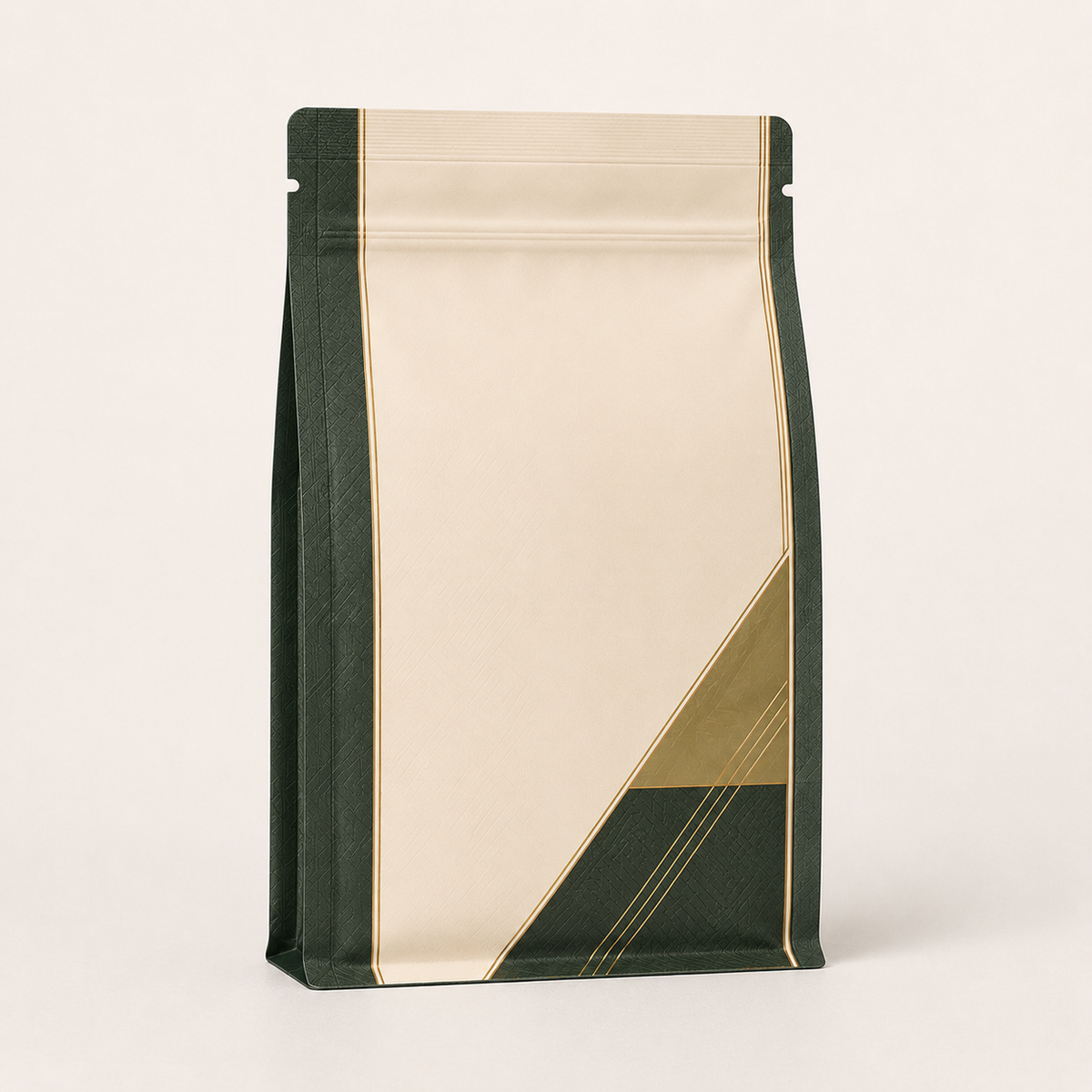 Flat-bottom pouch rear view