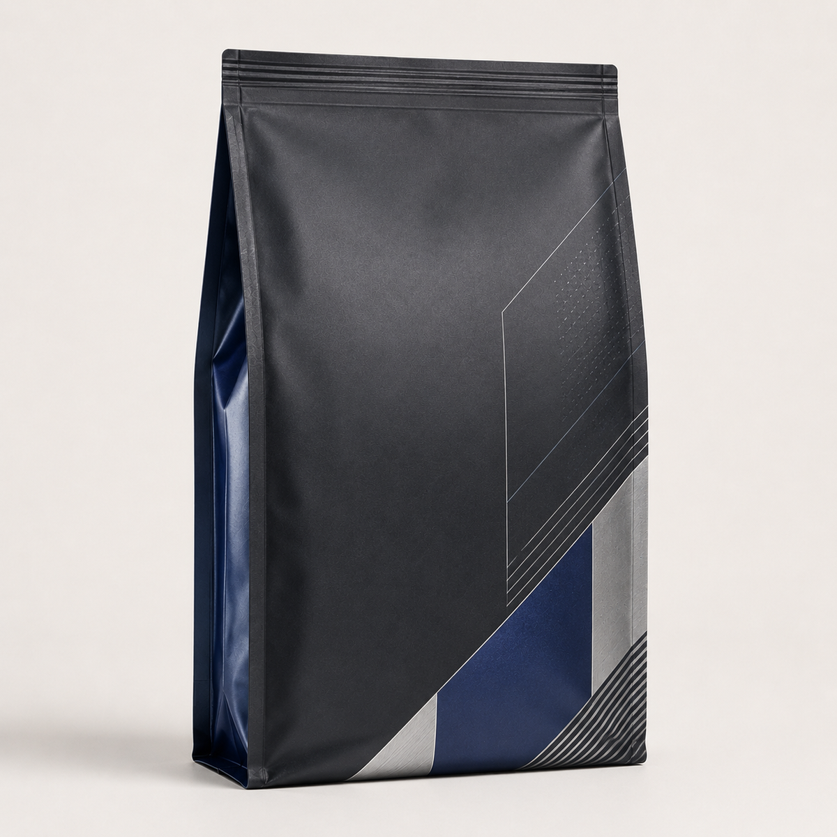 Side-gusset pouch rear view