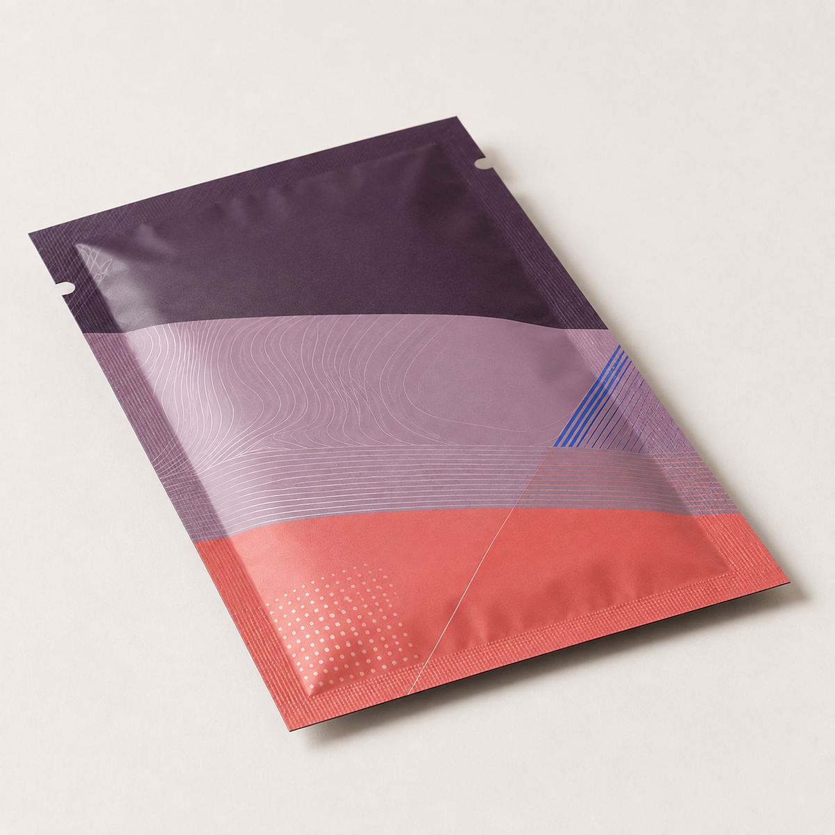 Flat pouch reverse angle view