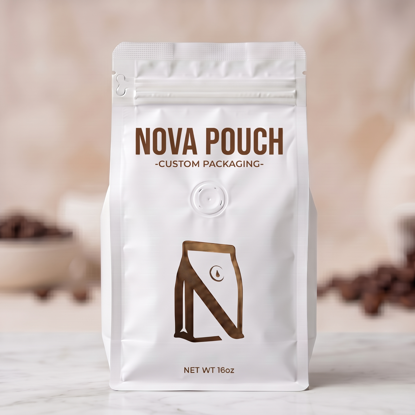 Custom Side-Gusset Coffee Pouch with One-Way Valve